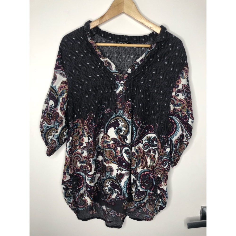 Hippie design oversized blouse